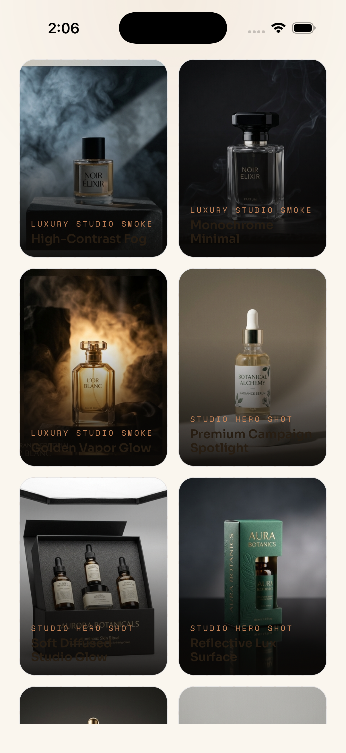 Luxury studio smoke and hero shot templates