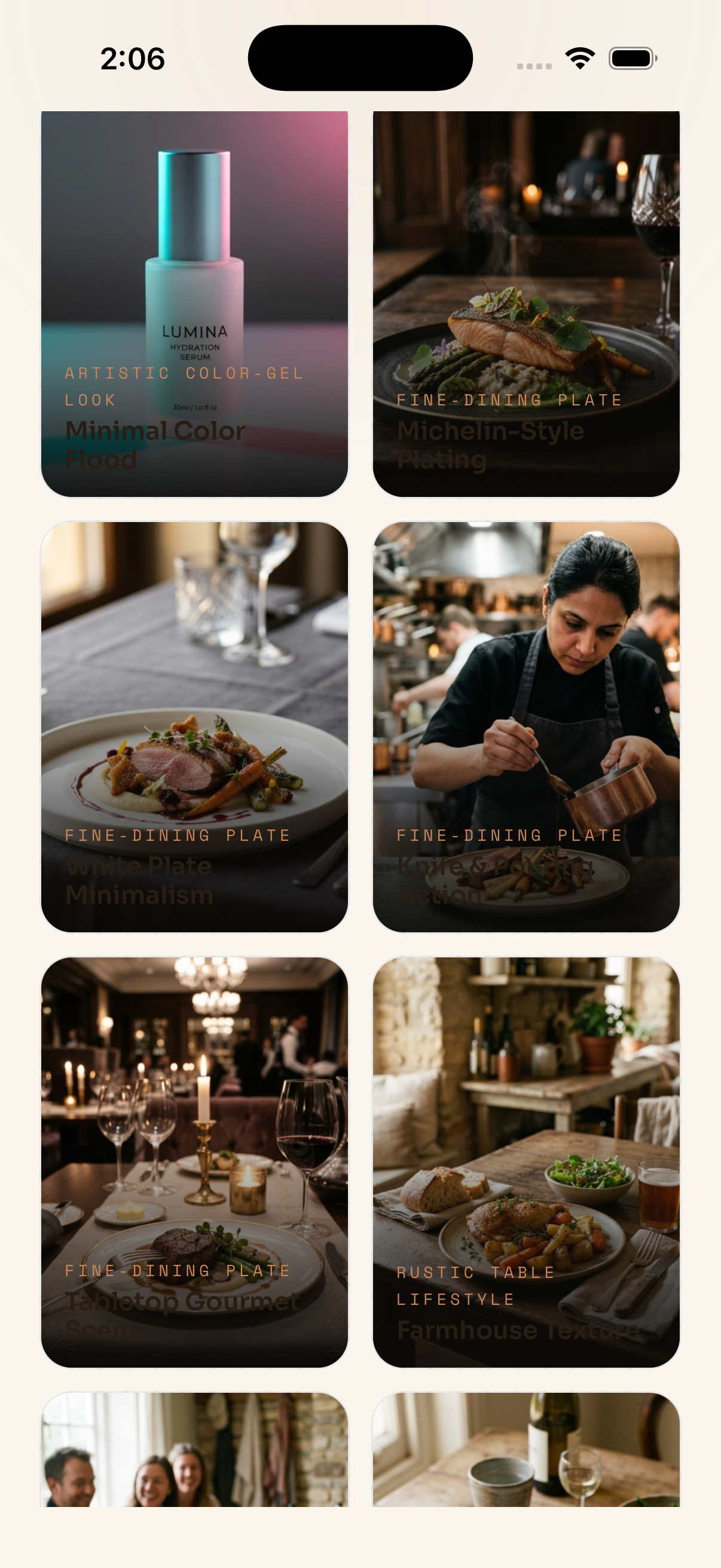Fine-dining and lifestyle templates